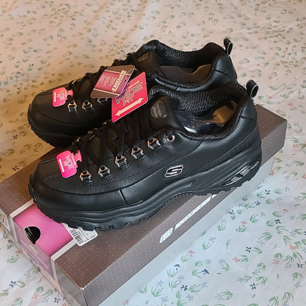 Sketchers Premium 1728EW Black Wide Width